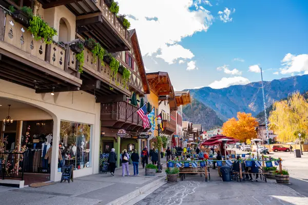 Szklarska Poreba town street spring cafe outdoor mountain view Poland